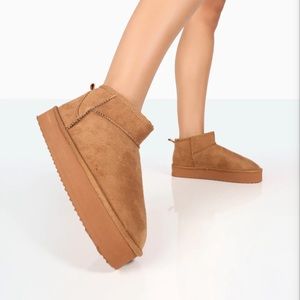 NOWT Public Desire Ultra Mini Platform Uggs Brown sz 7